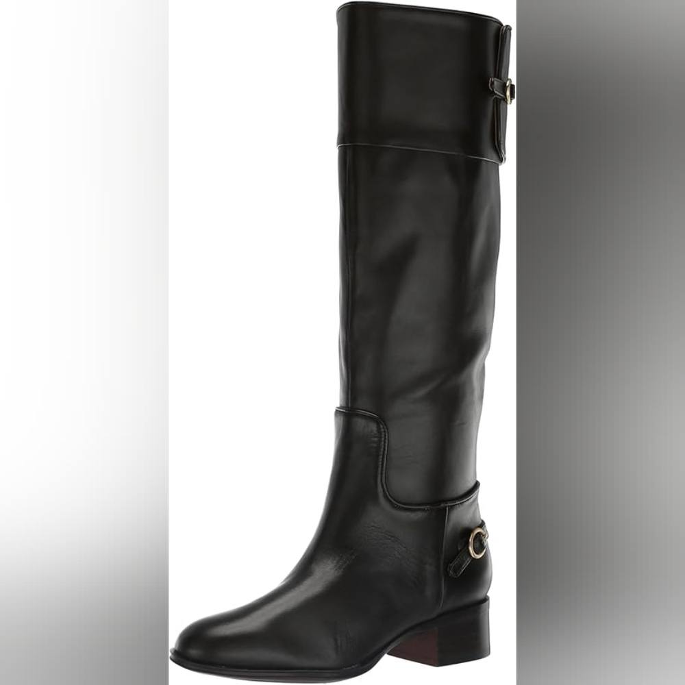 Franco Sarto Black Boots Sleek Design
